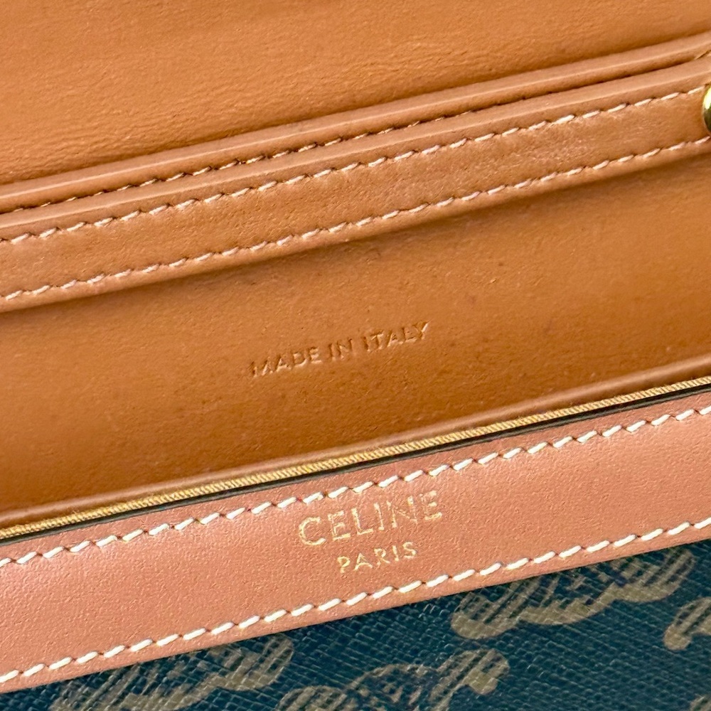 WALLET ON CHAIN MARGO IN TRIOMPHE CANVAS AND CALFSKIN AUTHENTIC - Picture 11 of 13